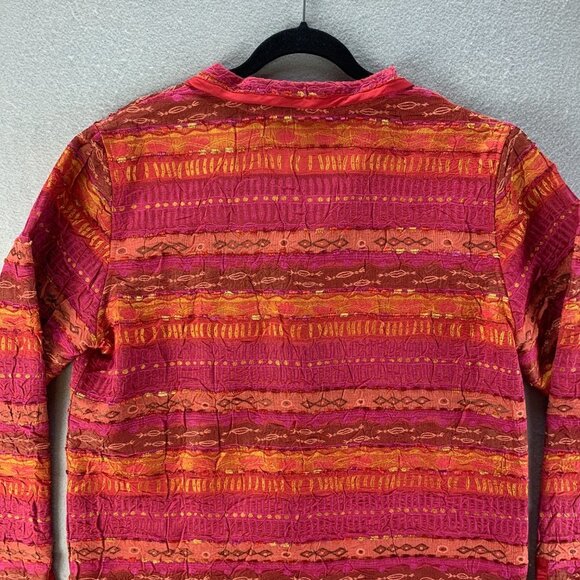 Orvis Womens Blazer Jacket Medium Red Orange Button Textured Polyester Casual - Picture 7 of 13